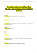 Portage Learning General Psychology &ndash; Module 8 &vert; Verified Questions & Correct Detailed Answers &vert; Latest A&plus; Grade &vert; 2025&sol;2026 Edition