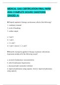 MEDICAL GAS CERTIFICATION FINAL PAPER 2026 COMPLETE SOLVED QUESTIONS GRADED A&plus;