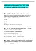 MEDICAL GAS EXAMINATION TEST 2026 COMPLETE QUESTIONS AND ANSWERS