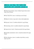 MEDICAL GAS FINAL TEST PAPER 2026 QUESTIONS WITH ANSWERS GRADED A&plus;