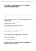 PNH 101 EXAM &vert; 113 QUESTIONS AND ANSWERS &vert; WITH COMPLETE SOLUTION&excl;&excl;