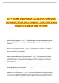 CLFP Exam &ndash; Equipment Lease and Financing Documentation 100&percnt; Correct Questions and Answers &lpar;Latest 2026 Version&rpar;