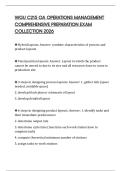 WGU C215 OA OPERATIONS MANAGEMENT COMPREHENSIVE PREPARATION EXAM COLLECTION 2026