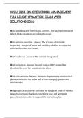 WGU C215 OA OPERATIONS MANAGEMENT FULL LENGTH PRACTICE EXAM WITH SOLUTIONS 2026