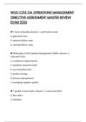 WGU C215 OA OPERATIONS MANAGEMENT OBJECTIVE ASSESSMENT MASTER REVIEW EXAM 2026