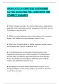 WGU C425 OA OBJECTIVE ASSESSMENT ACTUAL EXAM 2026 FULL QUESTIONS AND CORRECT ANSWERS