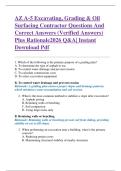 AZ A-5 Excavating&comma; Grading & Oil  Surfacing Contractor Questions And  Correct Answers &lpar;Verified Answers&rpar;  Plus Rationale2026 Q&A&vert; Instant  Download Pdf 