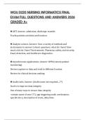 WGU D220 NURSING INFORMATICS FINAL EXAM FULL QUESTIONS AND ANSWERS 2026 GRADED A&plus;