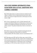 WGU D220 NURSING INFORMATICS FINAL EXAM PAPER 2026 ACTUAL QUESTIONS WITH CORRECT ANSWE