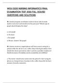 WGU D220 NURSING INFORMATICS FINAL EXAMINATION TEST 2026 FULL SOLVED QUESTIONS AND SOLUTION