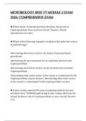 MICROBIOLOGY BIOD 171 MODULE 2 EXAM 2026 COMPREHENSIVE EXAM