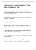 MICROBIOLOGY BIOD 171 MODULE 2 EXAM 2026 EXAMINATION TEST