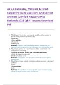 AZ L-6 Cabinetry&comma; Millwork & Finish  Carpentry Exam Questions And Correct  Answers &lpar;Verified Answers&rpar; Plus  Rationale2026 Q&A&vert; Instant Download  Pdf  