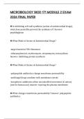 MICROBIOLOGY BIOD 171 MODULE 2 EXAM 2026 FINAL PAPER