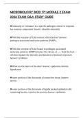 MICROBIOLOGY BIOD 171 MODULE 2 EXAM 2026 EXAM Q&A STUDY GUIDE 