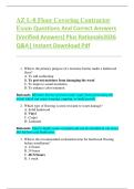 AZ L-8 Floor Covering Contractor  Exam Questions And Correct Answers  &lpar;Verified Answers&rpar; Plus Rationale2026  Q&A&vert; Instant Download Pdf  