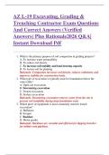 AZ L-19 Excavating&comma; Grading &  Trenching Contractor Exam Questions  And Correct Answers &lpar;Verified  Answers&rpar; Plus Rationale2026 Q&A&vert;  Instant Download Pdf 