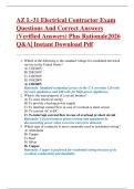 AZ L-31 Electrical Contractor Exam  Questions And Correct Answers  &lpar;Verified Answers&rpar; Plus Rationale2026  Q&A&vert; Instant Download Pdf