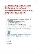 AZ L-48 Scaffolding Contractor Exam  Questions And Correct Answers  &lpar;Verified Answers&rpar; Plus Rationale2026  Q&A&vert; Instant Download Pdf 