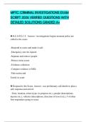 MPTC CRIMINAL INVESTIGATIONS EXAM SCRIPT 2026 VERIFIED QUESTIONS WITH DETAILED SOLUTIONS GRADED A&plus;