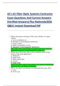 AZ L-61 Fiber Optic Systems Contractor  Exam Questions And Correct Answers  &lpar;Verified Answers&rpar; Plus Rationale2026  Q&A&vert; Instant Download Pdf 
