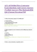 AZ L-65 Drilled Piers Contractor  Exam Questions And Correct Answers  &lpar;Verified Answers&rpar; Plus Rationale2026  Q&A&vert; Instant Download Pdf