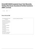 HLSA300 2025&vert;Complete Exam Test &vert;Recently Testing Real Exam Questions&vert;Verified Solutions &lpar;100&percnt; correct&rpar;