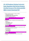 AZ L-80 Roadway Striping Contractor  Exam Questions And Correct Answers  &lpar;Verified Answers&rpar; Plus Rationale2026  Q&A&vert; Instant Download Pdf