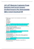 AZ L-87 Shotcrete Contractor Exam  Questions And Correct Answers  &lpar;Verified Answers&rpar; Plus Rationale2026  Q&A&vert; Instant Download Pdf 