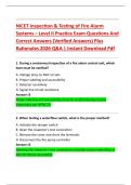 NICET Inspection & Testing of Fire Alarm  Systems &ndash; Level II Practice Exam Questions And  Correct Answers &lpar;Verified Answers&rpar; Plus  Rationales 2026 Q&A &vert; Instant Download Pdf 