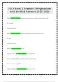FCCN Level 2 Practice 190 Questions with Verified Answers 2025-2026