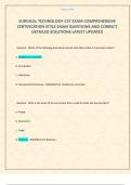 SURGICAL TECHNOLOGY-CST EXAM COMPREHENSIVE CERTIFICATION STYLE EXAM QUESTIONS AND CORRECT DETAILED SOLUTIONS LATEST UPDATED