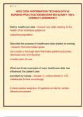 WGU D220- INFORMATION TECHNOLOGY IN  NURSING PRACTICE EXAM&vert;&vert;VERIFIED EXAM&excl;&excl;&excl; 100&percnt;  CORRECT ANSWERS&excl;&excl;&excl; 