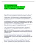 DEVELOPMENTAL PSYCHOPATHOLOGY EXAM 3 QUESTIONS AND ANSWERS