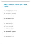 NBCMI Exam Prep Questions With Correct Answers&period;