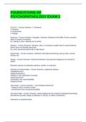FOUNDATIONS OF PSYCHOPATHOLOGY EXAM 1 QUESTIONS AND ANSWERS