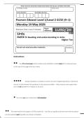 Pearson Edexcel GCSE Urdu Reading & Understanding &lpar;High Tier&rpar;  2025 Exam Paper &plus; Mark Scheme