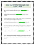 CGSS EXAM PRACTICE 2025-2026 STUDY GUIDE
