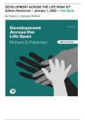 TEST BANK for DEVELOPMENT ACROSS THE LIFE SPAN Hardcover &ndash; Latest 2026 All Chapters 1-19 Fully Covered by Robert S&period; Feldman &lpar;Author&rpar;