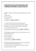 NUR 203 FINAL EXAM &vert; QUESTIONS AND VERIFIED ANSWERS &vert; LATEST UPDATE