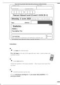 Pearson Edexcel GCSE Statistics Paper 1 &lpar;Foundation Tier&rpar;  2025 Exam Paper &plus; Mark Schem
