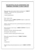 NUR 203 FINAL EXAM &vert; QUESTIONS AND VERIFIED ANSWERS &vert; LATEST UPDATE