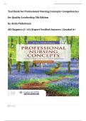 Professional Nursing Concepts&colon; Competencies for Quality Leadership &lpar;5th Edition&rpar; &ndash; Anita Finkelman &ndash; Complete Test Bank with Expert-Verified Answers &lpar;Chapters 1&ndash;14&rpar;