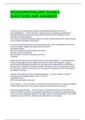 PSYCHOPATHOLOGY EXAM 1 QUESTIONS AND ANSWERS
