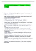 PSYCHOPATHOLOGY EXAM 1 STUDY GUIDE QUESTIONS WITH VERIFIED ANSWERS