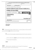 Pearson Edexcel GCSE Chemistry Paper 2 &lpar;Foundation Tier&rpar;  2025 Exam Paper &plus; Mark Scheme