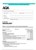 2025 AQA A-level SOCIOLOGY Paper 3 Crime and Deviance with Theory and Methods June QUESTION PAPER and MARK SCHEME Merged