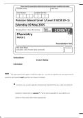 Pearson Edexcel GCSE Chemistry Paper 1 &lpar;Foundation Tier&rpar;  2025 Exam Paper &plus; Mark Scheme