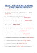 ASU BIO 181 EXAM 1 QUESTIONS WITH CORRECT ANSWERS 2025-2026&period;