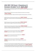 ASU BIO 100 Exam 3 Questions & Answers Graded To A&plus; 2025-2026&period;